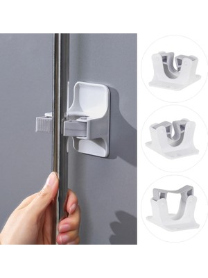 Esranın Dünyası Ieg™ 2 Adet Güçlü Yapışkanlı Mop - Paspas - Fırça Sap Tutucu Banyo Düzenleyici Askı Rspr