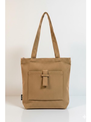 Bagg Luna Model Taba Kadife Çanta