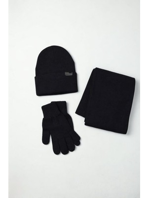 Bisse Erkek Lacivert Akrilik Atkı Bere Seti BEK22K22201_D39