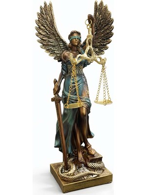 Hediye Sandalı Bronz Görünümlü Adalet Tanrıçası Themis Heykeli
