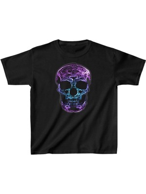 Unisex Çocuk Baskılı T-Shirt - Siyah