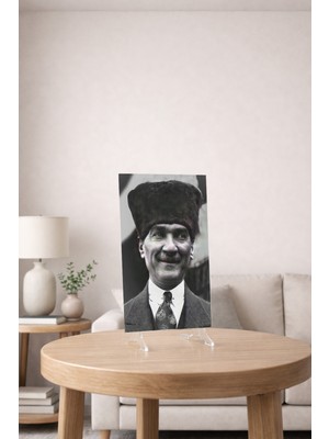 Arvion Mustafa Kemal Atatürk – Tebessüm Eden Lider Cam Tablo