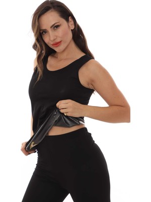 Sauna Suit Terleten Zayıflatan Unisex Sauna Termal Korse Tayt ve Atlet Takım