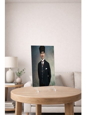 Arvion Mustafa Kemal Atatürk – Kararlı Lider Cam Tablo