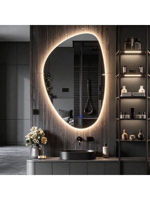 PremiumPort Led’li Dokunmatik Günışığı Lavabo ve Banyo Aynası, Modern Tasarım