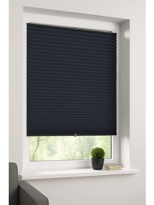 NetworkAvm Antrasit Plise Katlanır Cam Balkon Perdesi - Ofis Perdesi - Mutfak Perdesi - Salon Perdesi