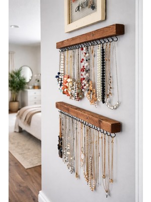 Mavi Trend 42 Kanca 2 Adet Düzenleyicileri, Duvara Monte Raf Takı Tutucu Kolye, Küpe, Yüzük Bilezikler