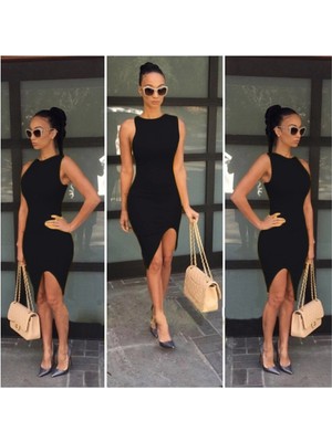 MTM My The Mall Giyim  B101209 Asimetrik Kesim Elbise