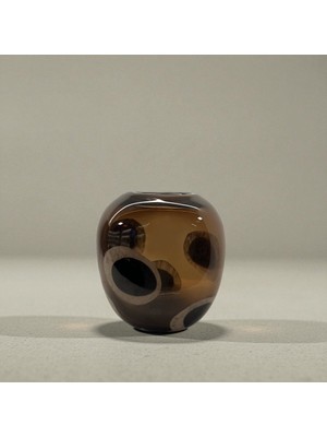 Qua Home Mauvais Cam Vazo Kahverengi 20X13X22 cm