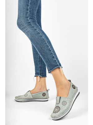 Tarçın Ayakkabı Tarçın Hakiki Deri Günlük Kadın Babet Ayakkabı TRC116-0065