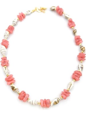 Ne Verelim Size Deniz Kabuğu Kolye - Nar Çiçeği