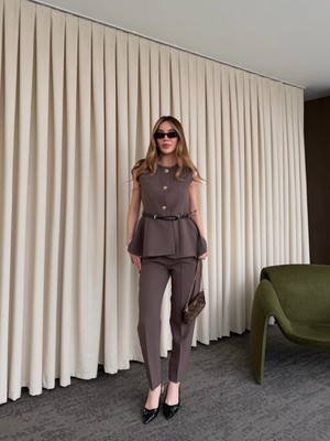 Laluvia Kahverengi Pensli Pantolon - 51269