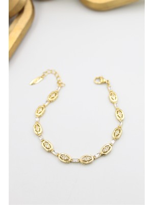 Ne Verelim Size Taşlı Xuping Bileklik - Altın