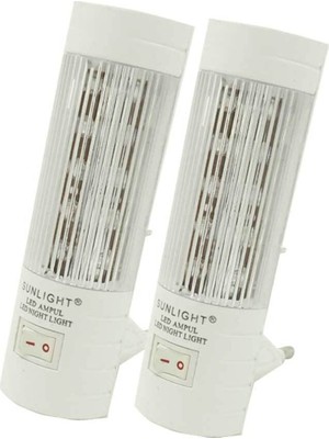 PremiumPort Enerji Tasarruflu Uzun LED Gece Lambası, 2'li Paket, Gün Işığı Işıklı