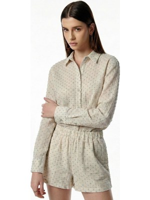 Qua Home Josef Kadın Müslin Şort Mavi