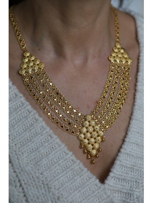 14 Ayar Altın Cimarlı Şık Madonna Kolye TKM32295