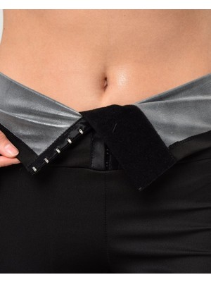 Sauna Suit Ekstra Yüksek Bel 3 Kademeli Agraflı Maksimum Terleten Termal Şort