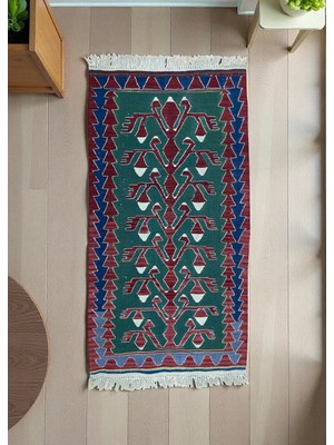 Cicim Halı El Dokuma Anadolu Kilim 63X131 cm
