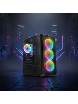Gaman 4x Rgb Fanlı Gaming Bilgisayar Kasası - Yüksek Hava Akışı, Modern Tasarım, Sessiz Fan