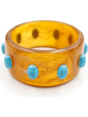 Ne Verelim Size Turkuaz Taşlı Bilezik - Kahverengi