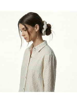 Qua Home Josef Kadın Müslin Uzun Kol Gömlek Mavi