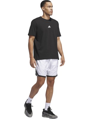 Adidas JN0320 Crazylıte Short Beyaz Lastikli Bel Normal Düz Erkek Şort