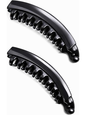 New Obsessions Büyük Siyah Taraklı Muz Toka - 2 Adet