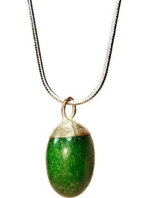 Ne Verelim Size Aventurin Doğal Taşı Zincirli El Yapımı Kolye Uç: 2 cm Zincir: 20 cm Kutulu