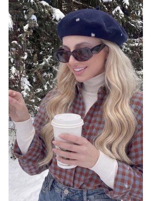 Bahels Lacivert Fransız Ressam Keçe Bere