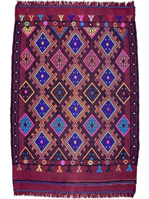 Cicim Halı El Dokuma Konya Cicim Kilim 65X98 cm