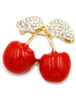 Ne Verelim Size Kiraz Broş - Kırmızı