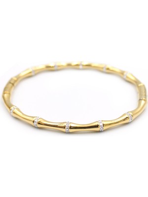 Ne Verelim Size Taşlı Kemik Bilezik - Altın