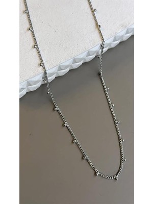 Ne Verelim Size Boncuklu Zincir Kolye - Gümüş