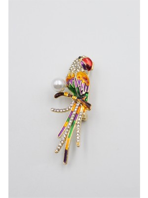Ne Verelim Size Papağan Broş - Çok Renkli