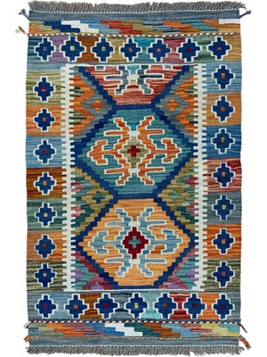 Cicim Halı El Dokuma Etnik Kilim 63X101 cm