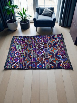 Cicim Halı El Dokuma Yörük Cicim Kilim 99X137 cm