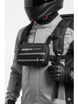 Av A Dos Reflektörlü Motosiklet Yelek Çanta Göğüs Çantası Motosiklet Yeleği