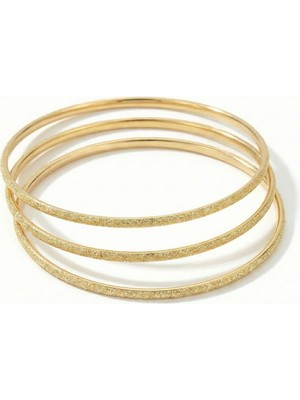 Ne Verelim Size 3'lü Simli Ajda BILEZIK-65MM - Altın