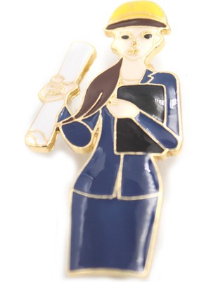 Ne Verelim Size Mimar Mühendis Broş - Mavi