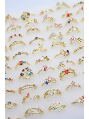 Ne Verelim Size 12'li Karışık Prenses Yüzük Seti - Altın