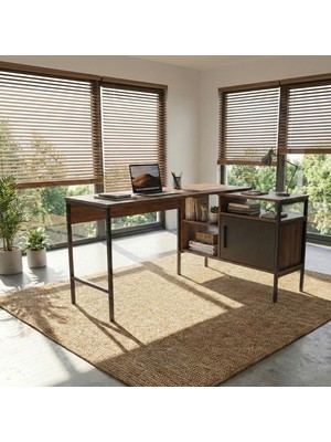 Lagomood Modulago Ofis Masa Takımı Antrasit Ceviz