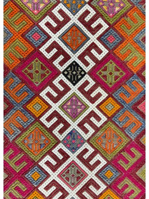 Cicim Halı El Dokuma Konya Cicim Kilim 46X102 cm