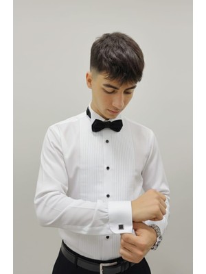 Senior Erkek Piliseli  Ata Yaka Gömlek