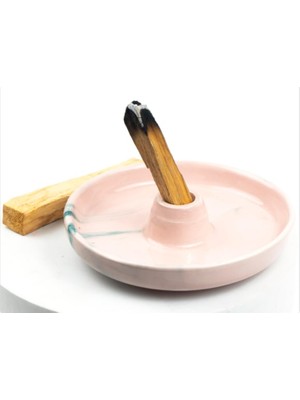 Mistikhane Pembe- Ritüel-Tütsü Başlangıç Seti-2 (1 Ad. Seramik Tütsülük + 20 Gr. Palo Santo Ağaç Tütsü+20 Gr. Sandal Ağaç Tütsü)