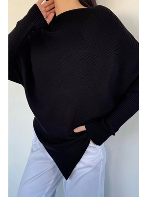 Gülseli Asimetrik Kesim Triko Kazak P-00020349