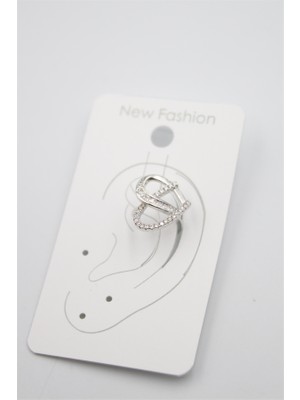 Royaleks Taşlı Kıkırdak Küpe - Gümüş