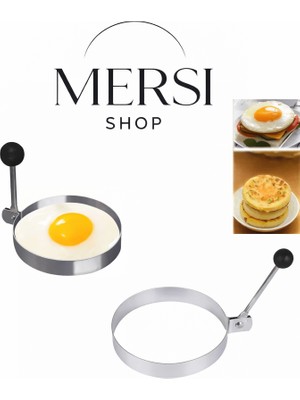Mersi Shop Metal Yıldız Omlet ve Krep Kalıbı – Yapışmaz Şekilli Yumurta Pişirme Kalıbı