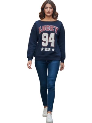 DVN Kesik Yaka 3ip Sweatshirt