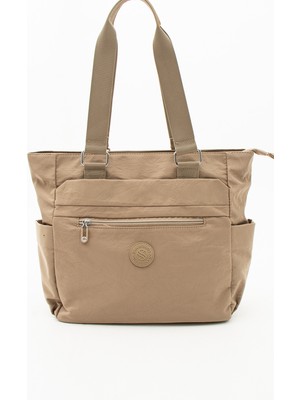 ÖZER-4003 Sanmorris Suya Dayanıklı Saten Kumaş Çapraz Askılı Kadın El ve Omuz Çantası