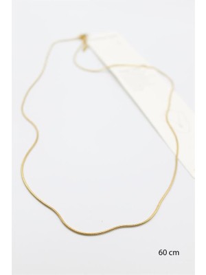 Royaleks Yılan Zincir Kolye - 60CM - Altın